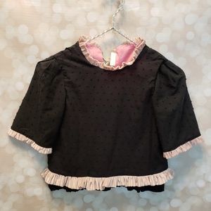 Black Ruffle Shirt